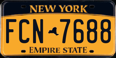 NY license plate FCN7688