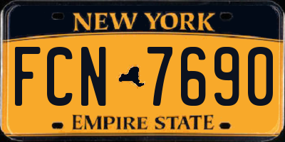 NY license plate FCN7690