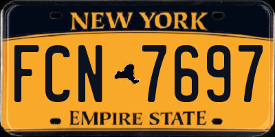 NY license plate FCN7697