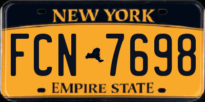 NY license plate FCN7698
