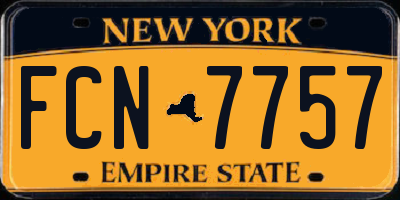 NY license plate FCN7757