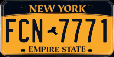 NY license plate FCN7771