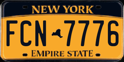 NY license plate FCN7776