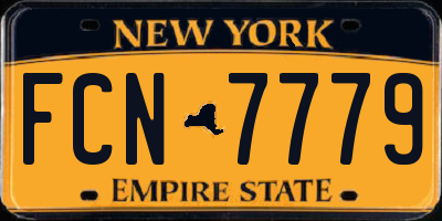 NY license plate FCN7779