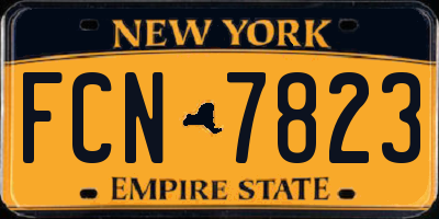NY license plate FCN7823