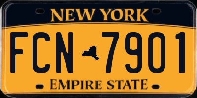 NY license plate FCN7901