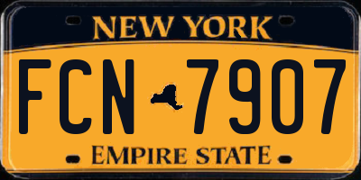 NY license plate FCN7907