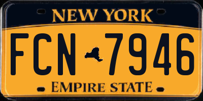 NY license plate FCN7946