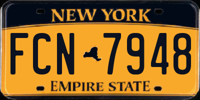 NY license plate FCN7948