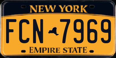 NY license plate FCN7969