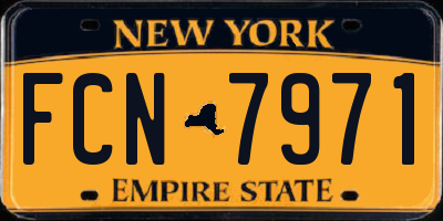 NY license plate FCN7971