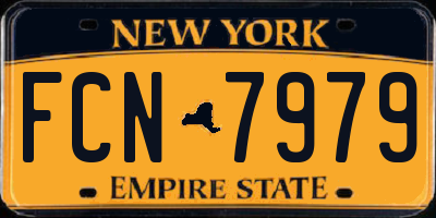 NY license plate FCN7979