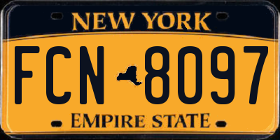 NY license plate FCN8097