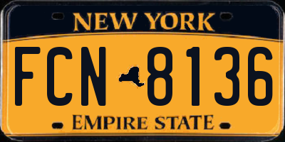 NY license plate FCN8136