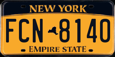 NY license plate FCN8140