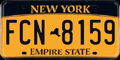 NY license plate FCN8159