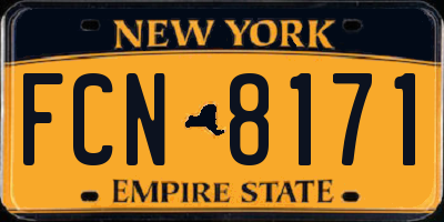 NY license plate FCN8171