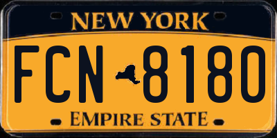 NY license plate FCN8180