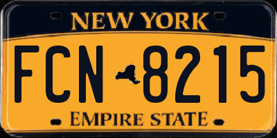 NY license plate FCN8215