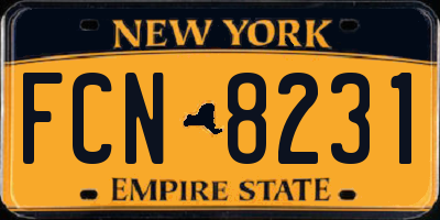 NY license plate FCN8231
