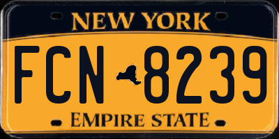 NY license plate FCN8239