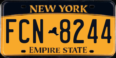 NY license plate FCN8244