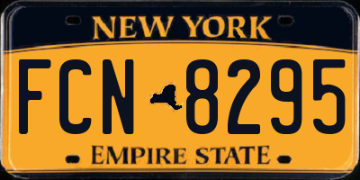NY license plate FCN8295
