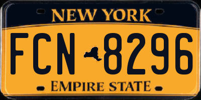 NY license plate FCN8296
