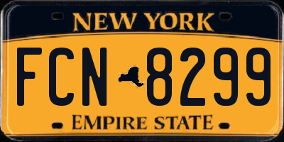NY license plate FCN8299
