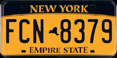 NY license plate FCN8379