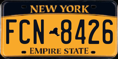 NY license plate FCN8426