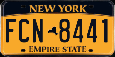 NY license plate FCN8441