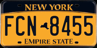 NY license plate FCN8455
