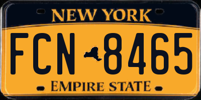 NY license plate FCN8465