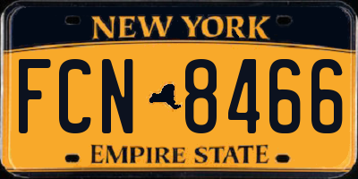 NY license plate FCN8466