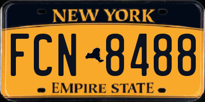 NY license plate FCN8488