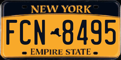 NY license plate FCN8495