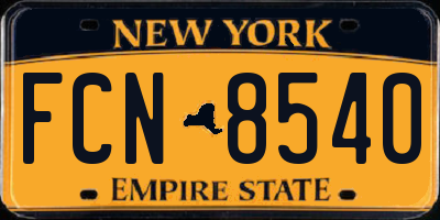 NY license plate FCN8540