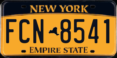 NY license plate FCN8541