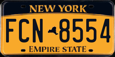 NY license plate FCN8554