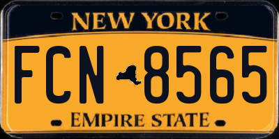 NY license plate FCN8565