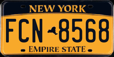 NY license plate FCN8568