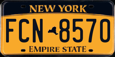 NY license plate FCN8570