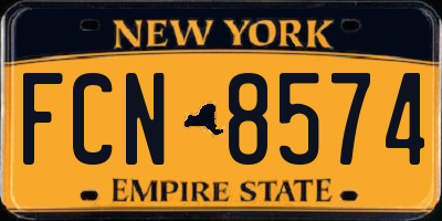 NY license plate FCN8574