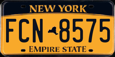 NY license plate FCN8575