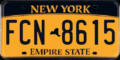 NY license plate FCN8615