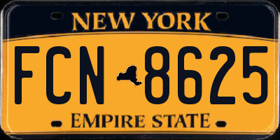 NY license plate FCN8625