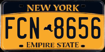 NY license plate FCN8656