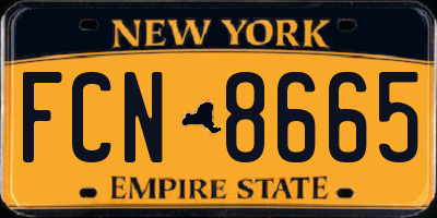 NY license plate FCN8665