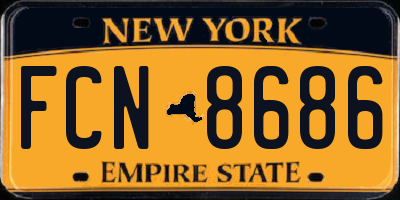 NY license plate FCN8686